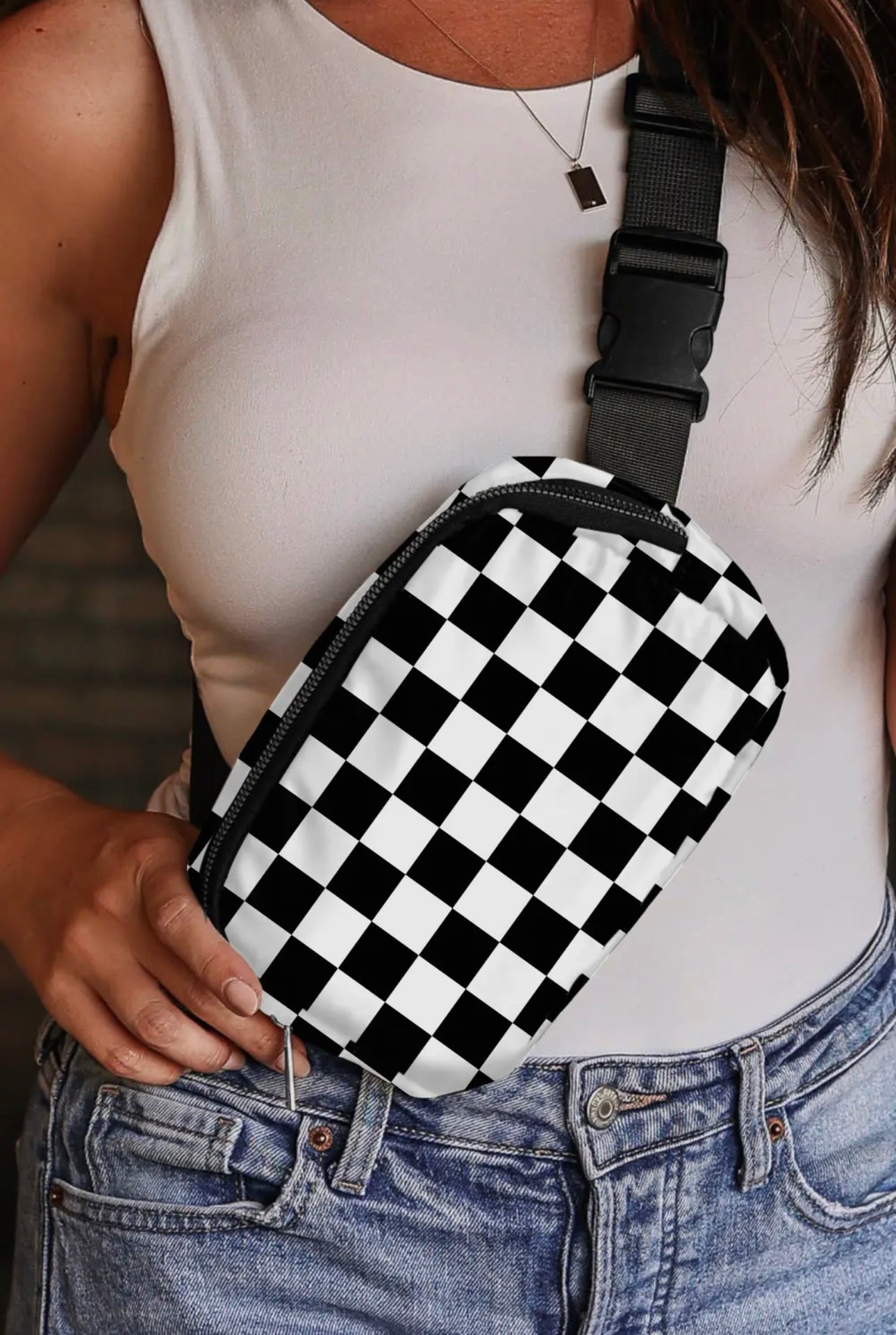 Checkered Sling Bag