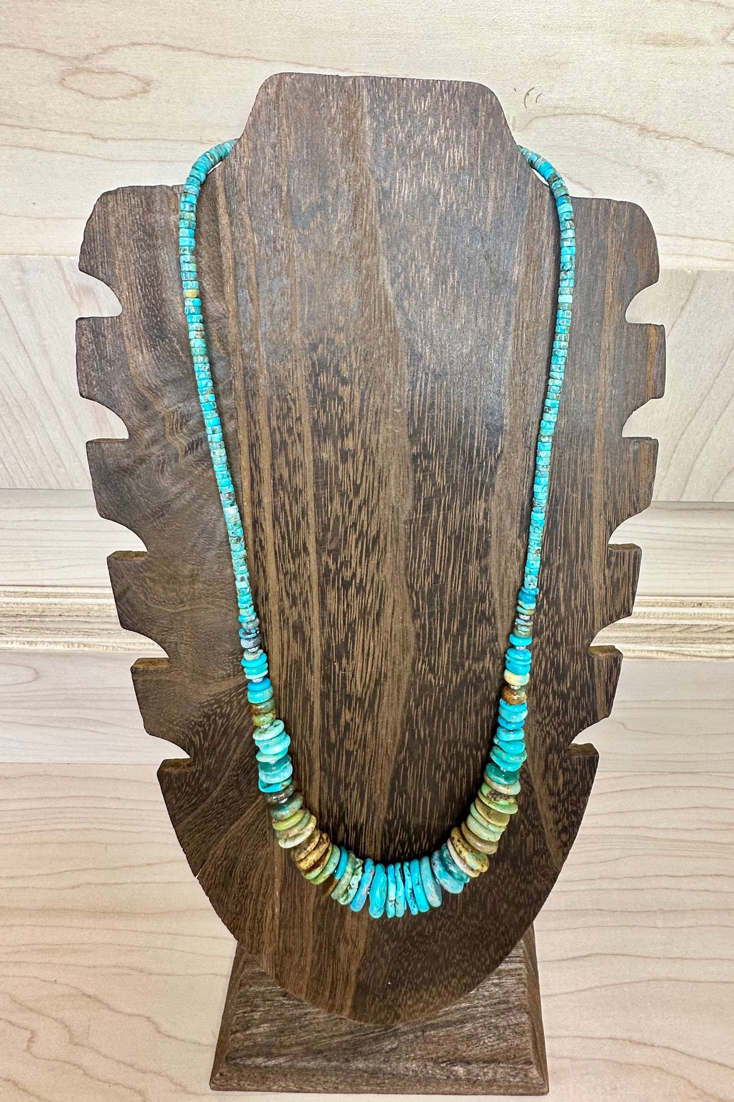 22”  Turquoise + Navajo Pearl